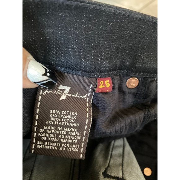 Seven 7 for all mankind black womens jeans size 25 bootcut - Picture 8 of 8